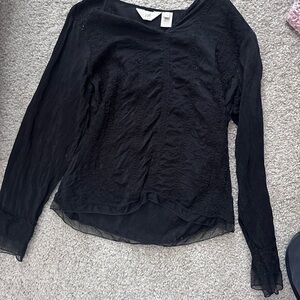 j. jill Long Sleeve Top black lace
